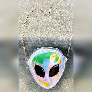 Holographic Alien Crossbody Bag